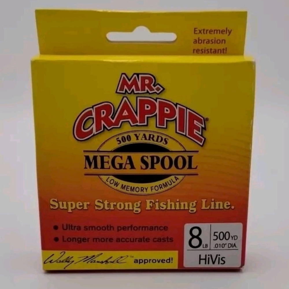 Mr. Crappie Monofilament Super Strong Fishing Line Mega Spool 500 yd. New.